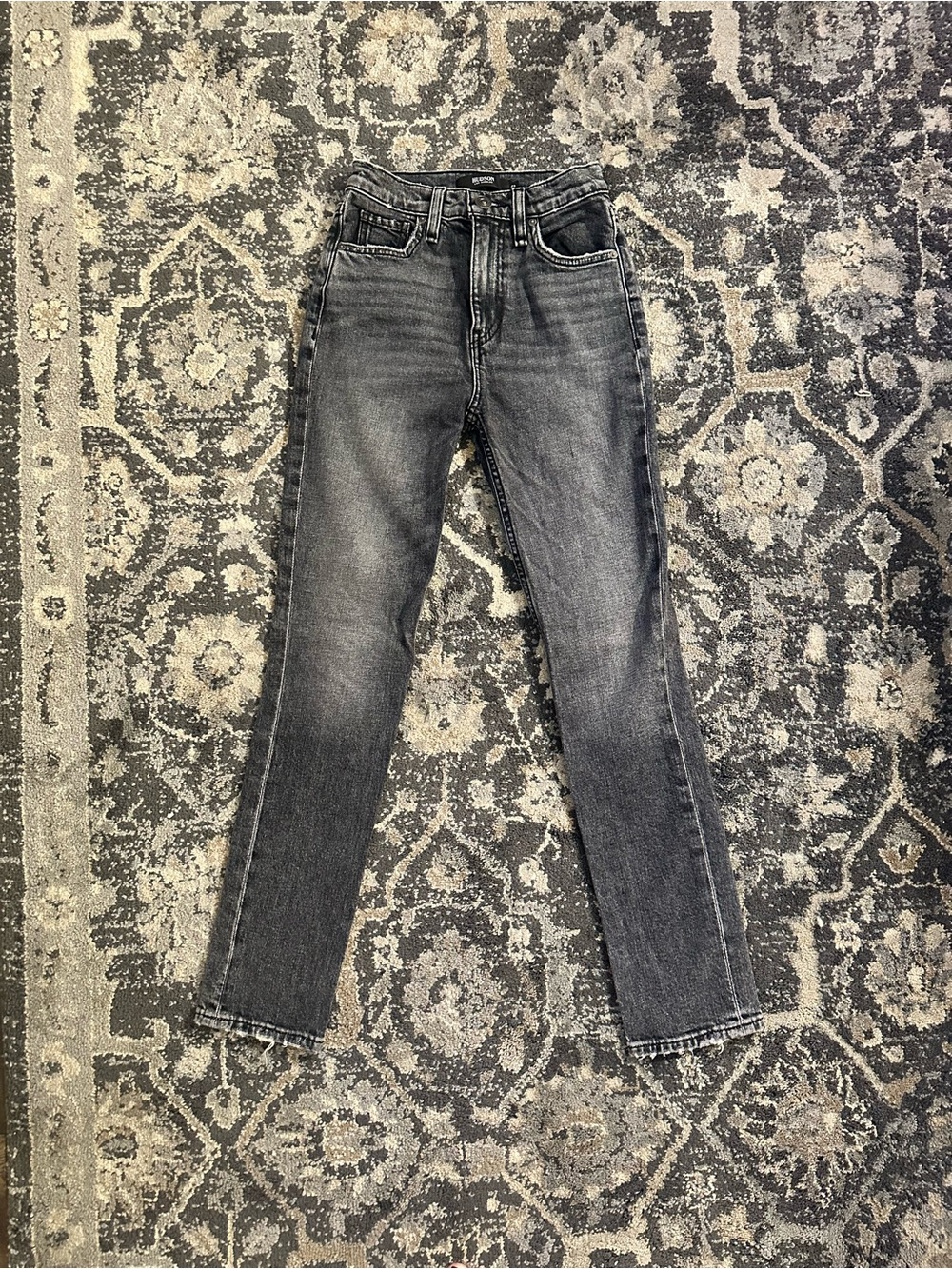 Hudson Holly Straight Black Wash Jeans